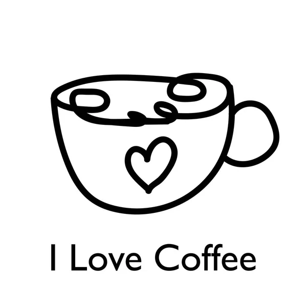 Logo Creativo Caffetteria Caffetteria Stile Contorno Illustrazione Vettoriale — Vettoriale Stock
