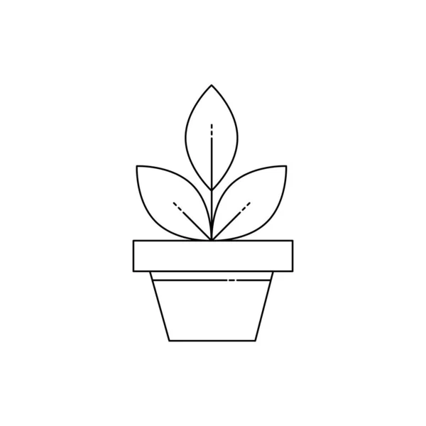 Vektor Illustration Enkel Plant Ikon — Stock vektor