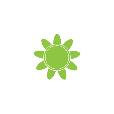 Vektör doğa elemanı ile organik çiçek logosu