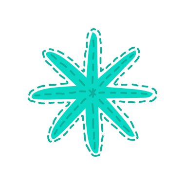 Karikatür tarzında Kar tanesi simgesi