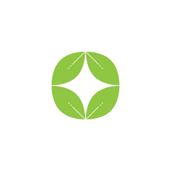 Ekologisk Blomster Logotyp Med Natur Element Vektor — Stock vektor
