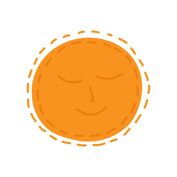 Sun icon in cartoon style — Stock Vector