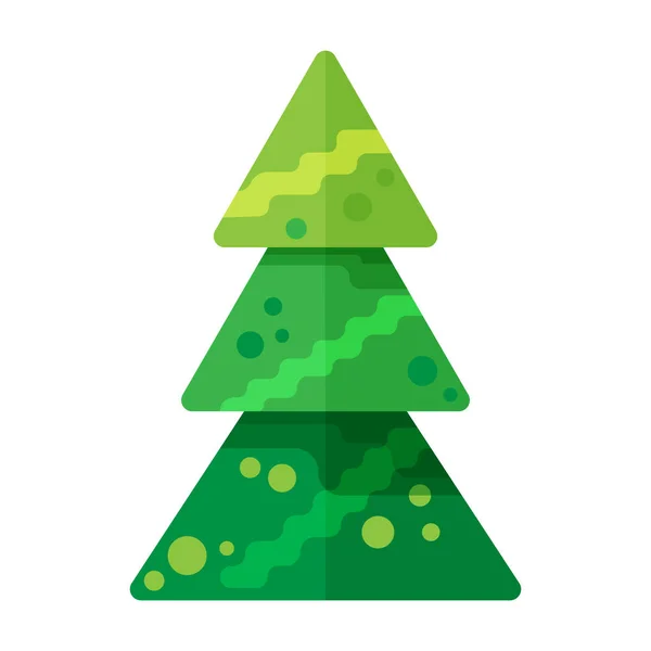 圣诞树图标在创意平面风格。 网页、印刷品、假日设计的矢量图解 — 图库矢量图片