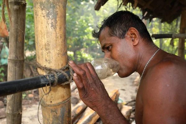 Communication Dans Les Mines Pierres Précieuses Ratnapura Sri Lanka — Photo