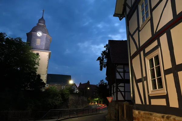 Église Herleshausen Nuit — Photo