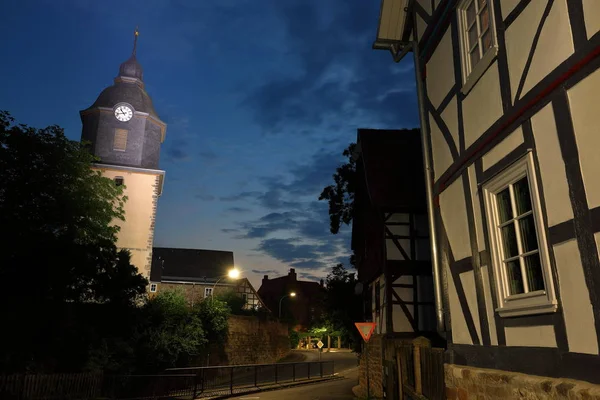 Église Herleshausen Nuit — Photo