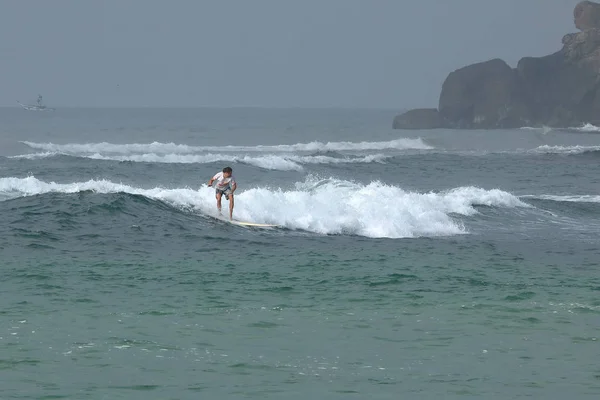 Surf Waves Koggala Beach Sri Lanka Dezembro 2017 — Fotografia de Stock