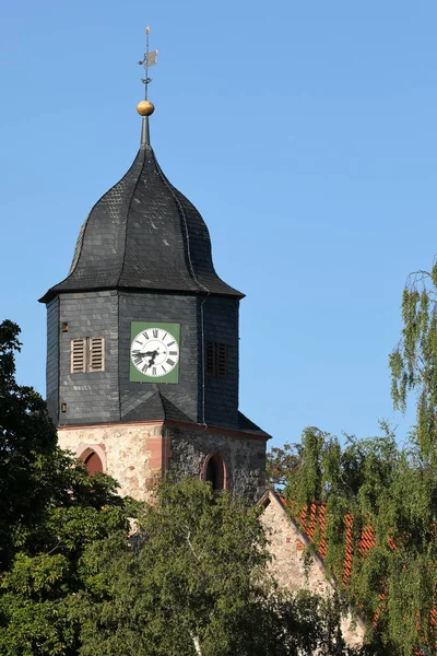 Igreja Aldeia Lauchrden Turíngia — Fotografia de Stock