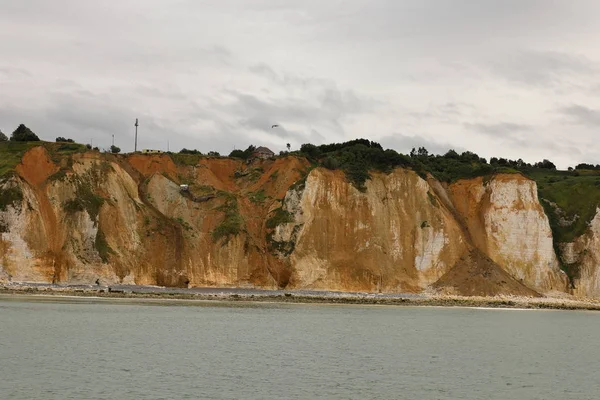 Die Felsige Küste Bei Dieppe Der Normandie — Stockfoto