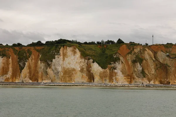 Die Felsige Küste Bei Dieppe Der Normandie — Stockfoto