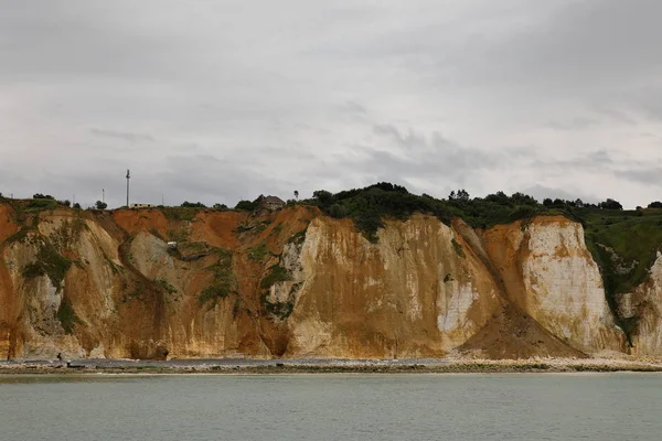 Die Felsige Küste Bei Dieppe Der Normandie — Stockfoto