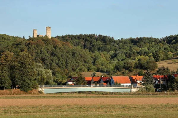 Thüringer Wald Med Brandenburg Slottet Fördärvar — Stockfoto
