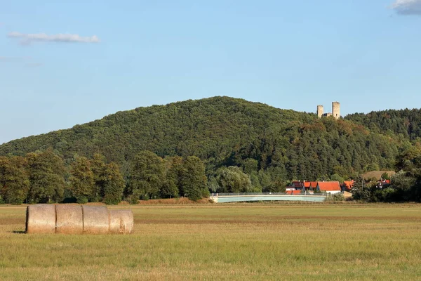 Forêt Thuringienne Avec Ruine Château Brandebourg — Photo