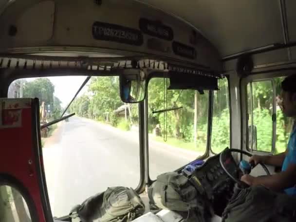 Busfahrt Sri Lanka Dezember 2017 — Stockvideo