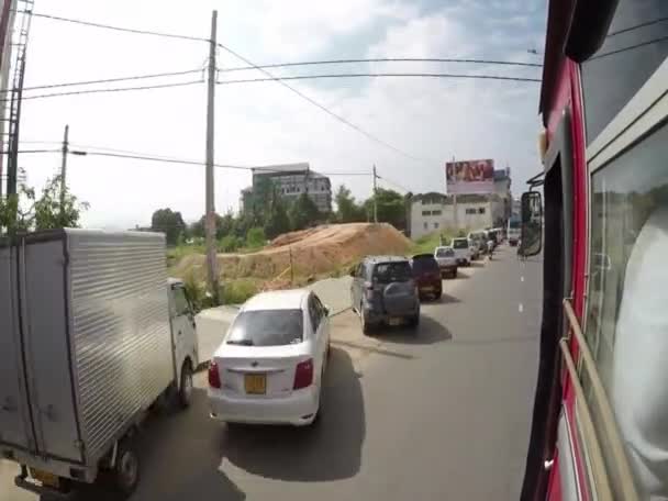 Cesta Autobusem Srí Lance Prosince 2017 — Stock video