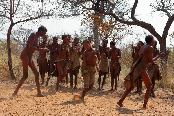 Traditionele Dans Van Het San Namibië September 2012 — Stockfoto