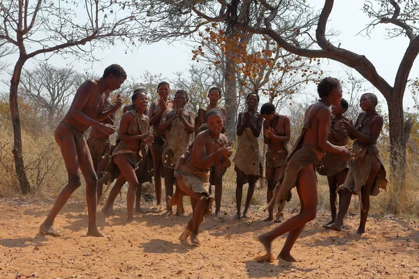Danza Tradicional Del San Namibia Septiembre 2012 — Foto de Stock