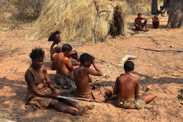 Gente Tribu San Namibia Septiembre 2012 — Foto de Stock