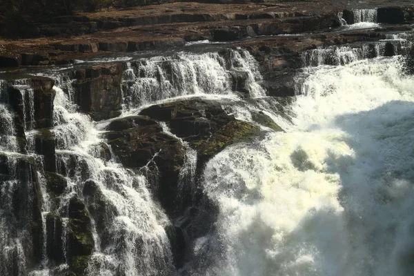 Victoriafallen Och Zambezi Mellan Zambia Och Zimbabwe — Stockfoto