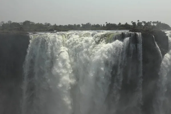 Водопад Виктория Замбези Между Замбией Зимбабве — стоковое фото