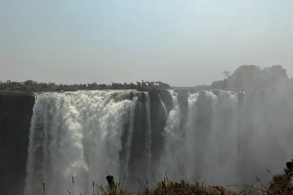 Cataratas Vitória Zambeze Entre Zâmbia Zimbabué — Fotografia de Stock