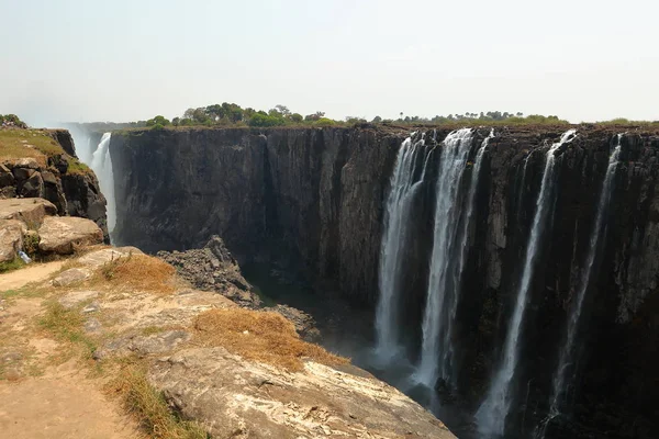 Las Cataratas Victoria Los Zambezi Entre Zambia Zimbabwe — Foto de Stock