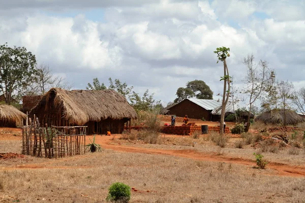 Pueblos Casas Tanzania — Foto de Stock