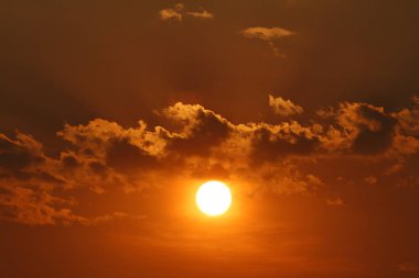 Afrika'daki Malawi Gölü gün batımında