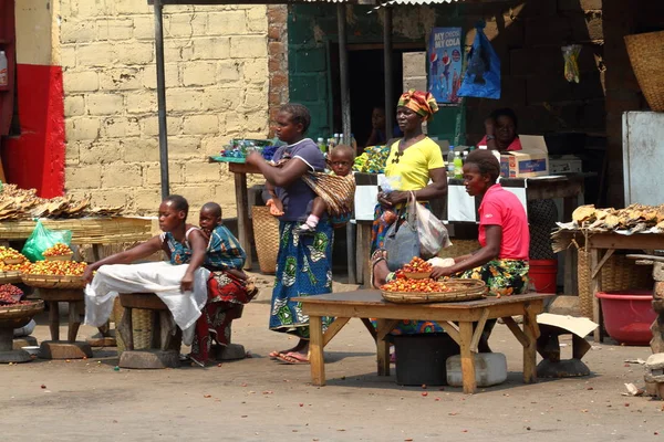 People Streetmarket Namitete Malawi September 2012 — Stock Photo, Image