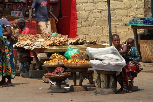 People Streetmarket Namitete Malawi September 2012 — Stock Photo, Image