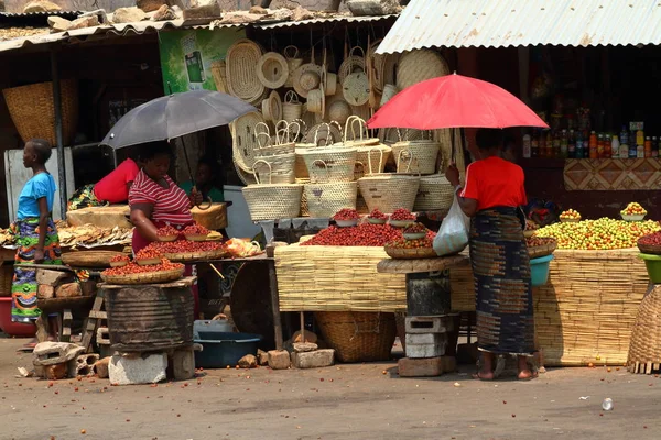 Personas Mercado Callejero Namitete Malawi Septiembre 2012 — Foto de Stock