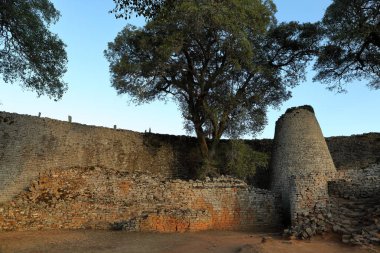 The ruins of Great Zimbabwe in Africa clipart