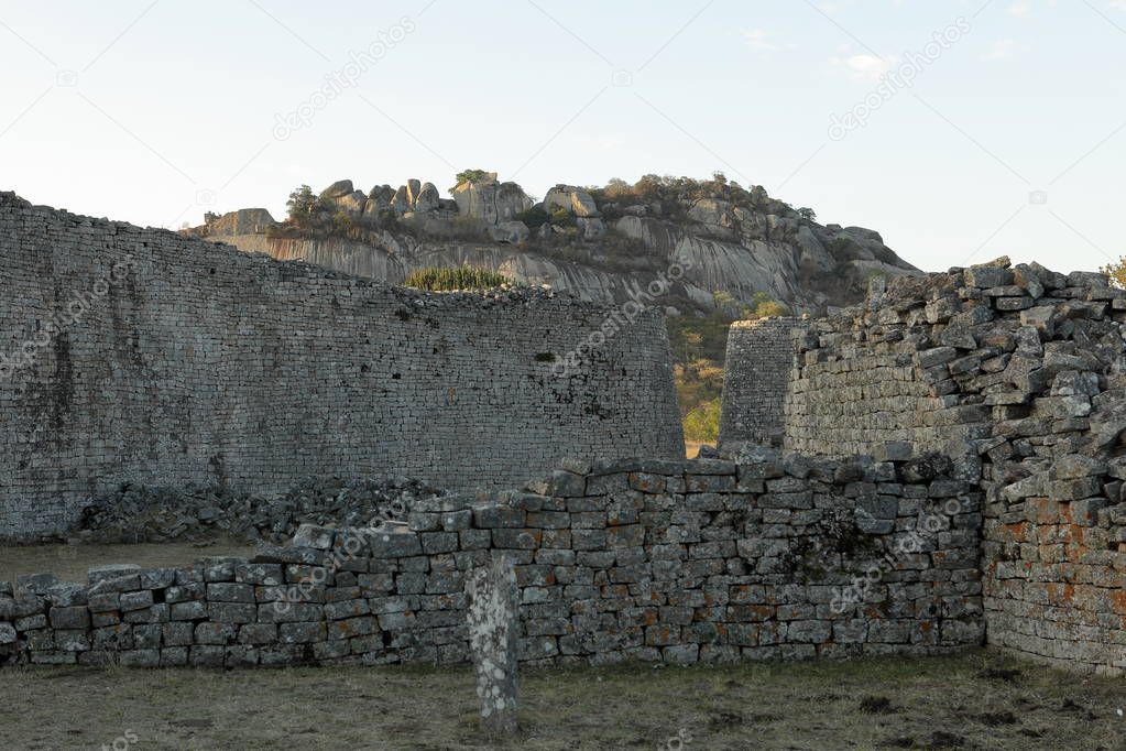 The ruins of Great Zimbabwe in Africa