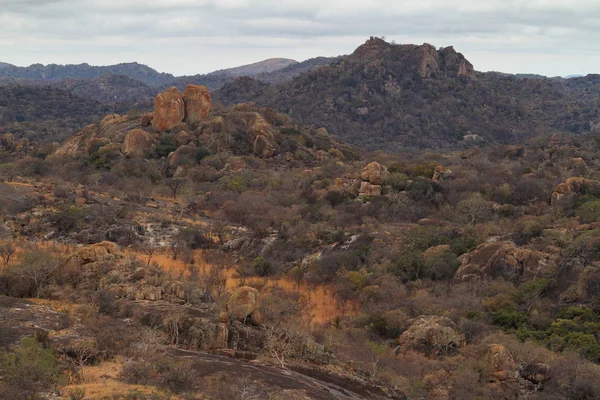 Krajobraz Parku Narodowego Matopo Zimbabwe — Zdjęcie stockowe