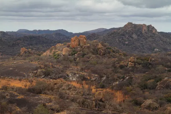 Krajobraz Parku Narodowego Matopo Zimbabwe — Zdjęcie stockowe