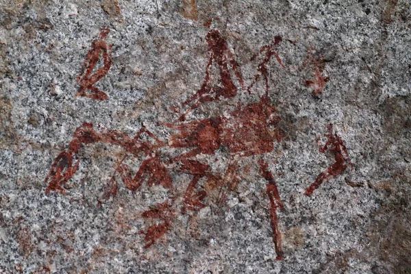 Rock Målningar Nswatugi Nationalpark Zimbabwe — Stockfoto