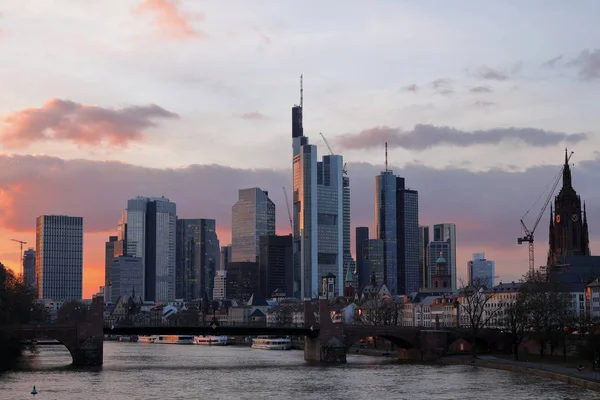 Horizonte Frankfurt Main — Fotografia de Stock