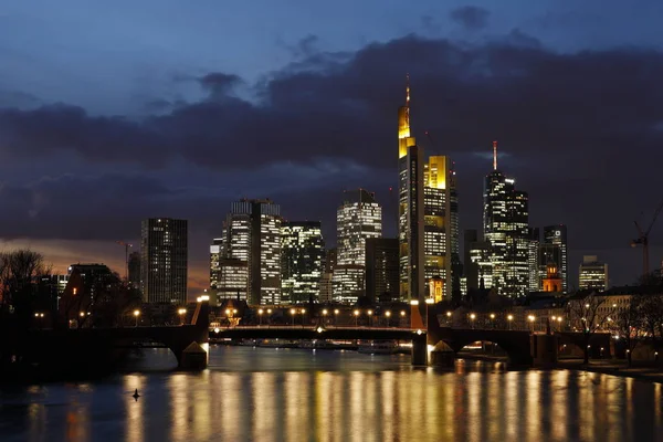 Die Skyline Von Frankfurt Main — Stockfoto