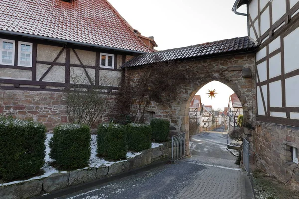 Arco Del Castello Chiesa Herleshausen — Foto Stock