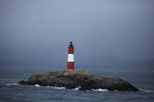 Lighthouse Ushuaia Beagle Channel Tierra Del Fuego — Stock Photo, Image