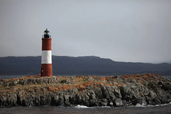 Lighthouse Ushuaia Beagle Channel Tierra Del Fuego — Stock Photo, Image