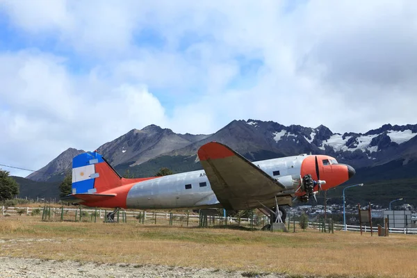 Staré Letadlo Ushuaia Letiště — Stock fotografie