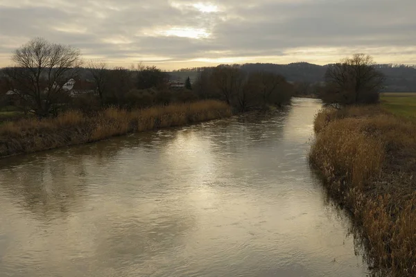 River Landscape Werra Valley Germany — Stock Photo, Image