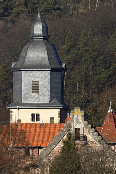 Schloss Und Kirche Herleshausen Deutschland — Stockfoto