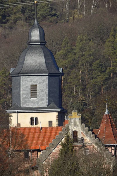 Schloss Und Kirche Herleshausen Deutschland — Stockfoto