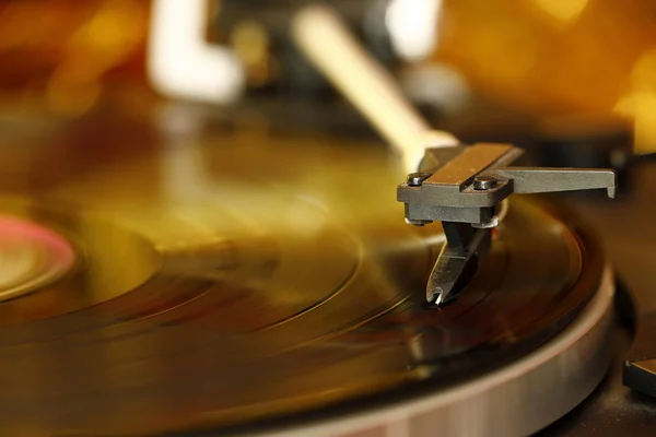 Analog Record Player Records Music — Stock Photo, Image