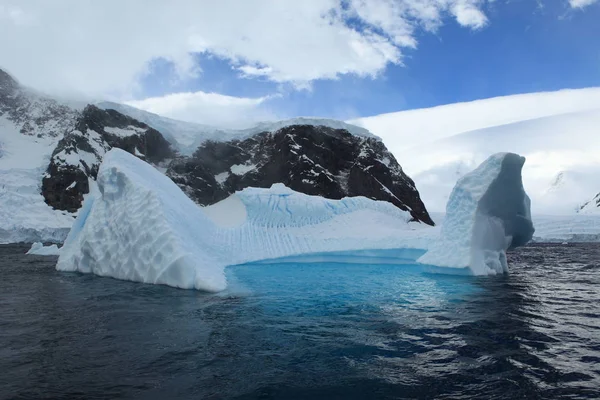 Landschap Van Ijs Gletsjers Antarctica — Stockfoto