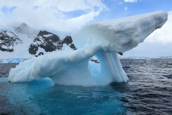 Liggande Och Glaciärer Antarktis — Stockfoto