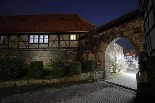 Het Dorp Kerk Van Herleshausen Duitsland Hessen — Stockfoto