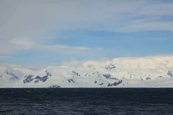 Liggande Och Glaciärer Antarktis — Stockfoto